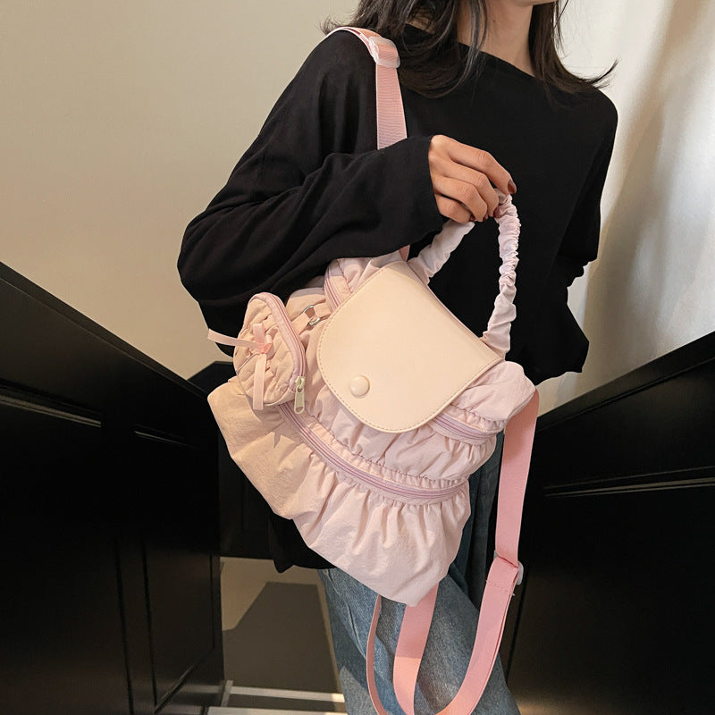 Shoulder Fashion Pleated Handbag