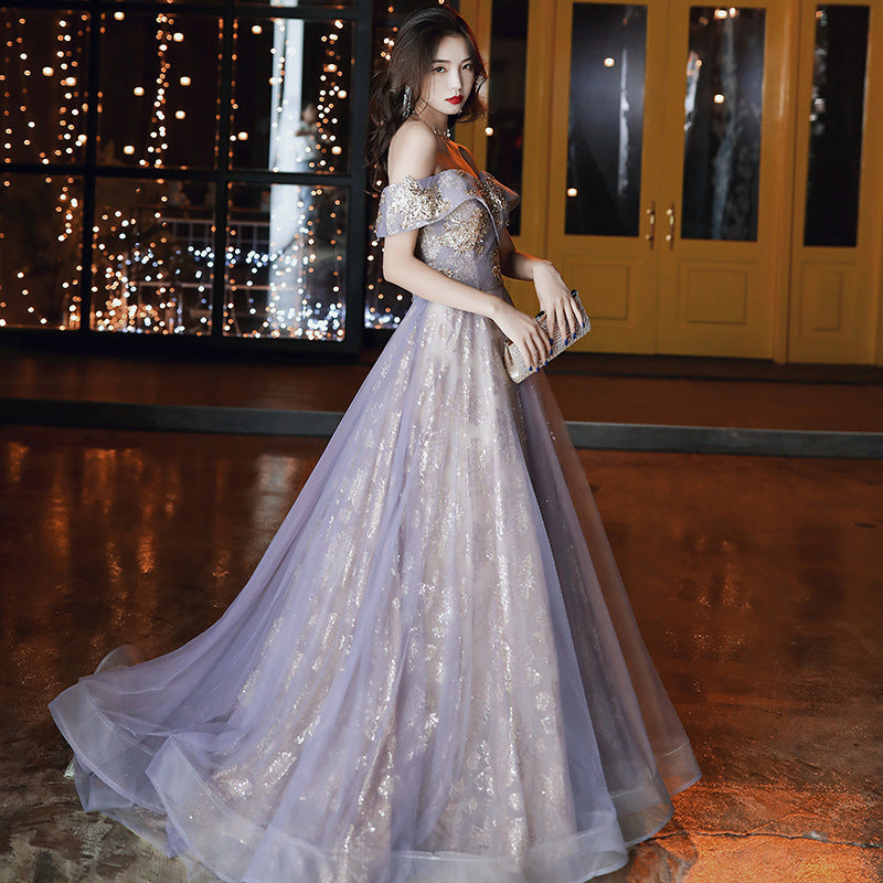 Retro Court Banquet Temperament Ladies Long Dress