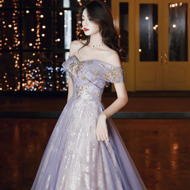 Retro Court Banquet Temperament Ladies Long Dress