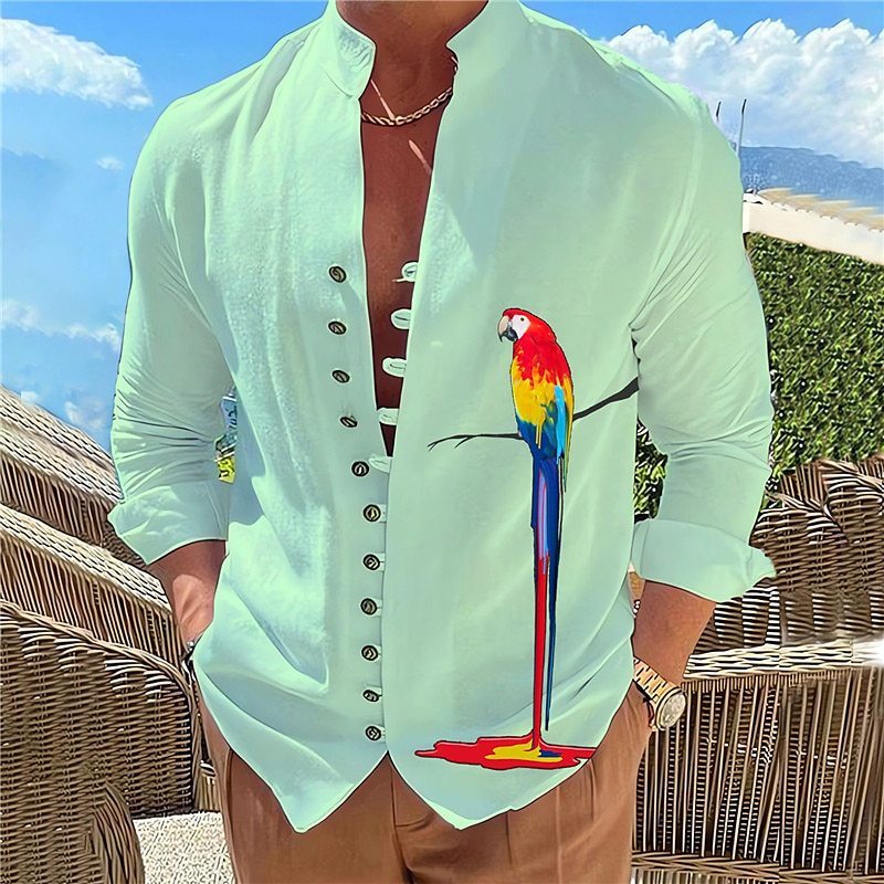 Men's Simple Casual 3D Digital Printing Shirt