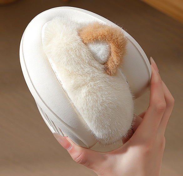 Non-slip Warm Fleece-lined Confinement Cotton Slippers