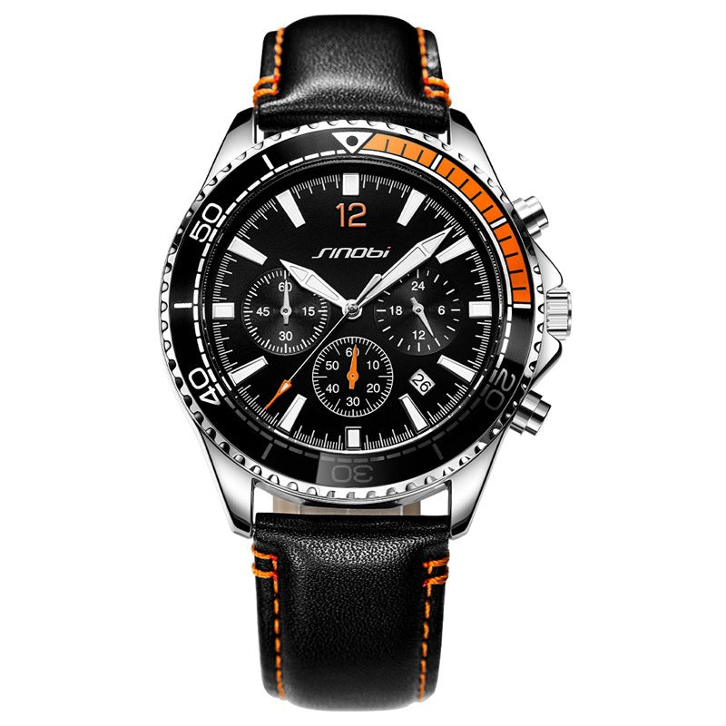 Men's Chronograph Sports Luminous Casual Belt Watch