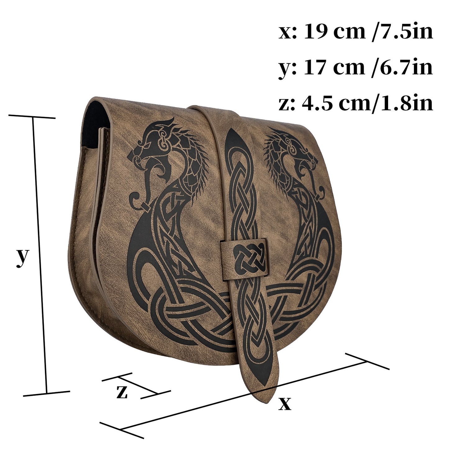 Retro Medieval Boat Pattern Saddle Bag