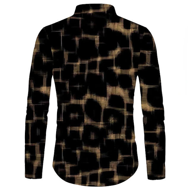 3D Digital Printing Lapel Long Sleeve Shirt