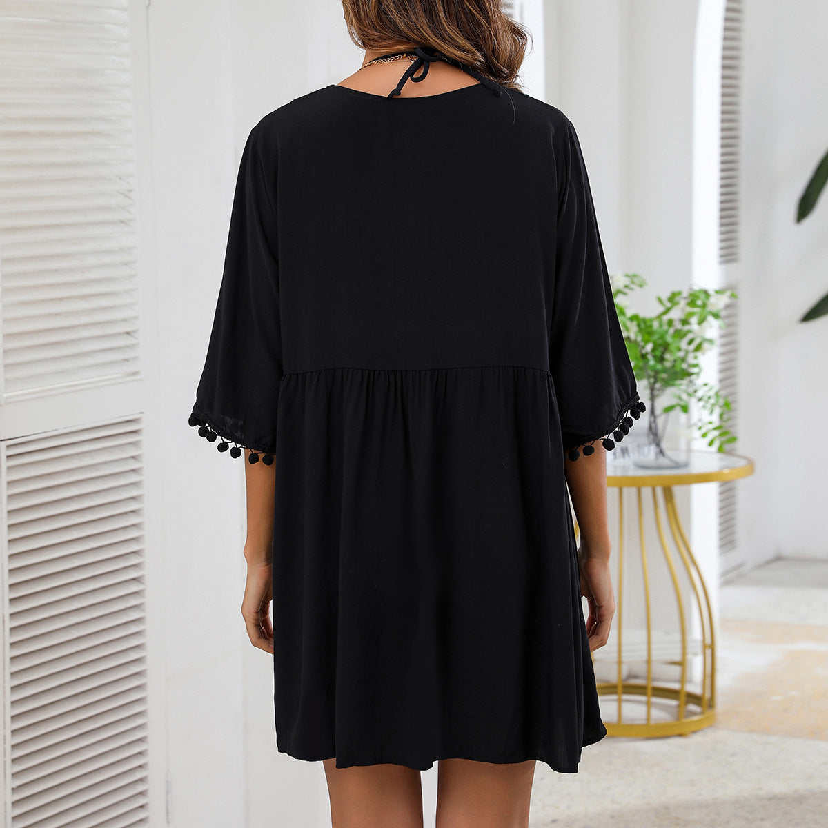 Women's V-neck Vacation Loose Dress