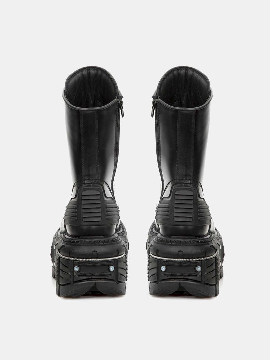 Middle Boots Dark Metal Thick Bottom Knight Boots