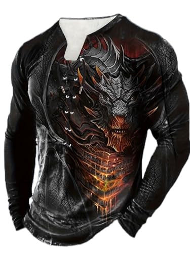 3d European And American Sports Long Sleeve Men's Clothing Print 3D Six-hole Threading Rope